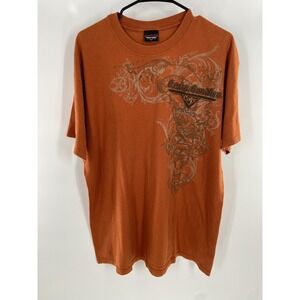 Harley Davidson Las Vegas Cafe Men's Rusty Orange T-Shirt Size XL